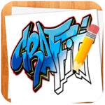 how to draw graffitis android application logo